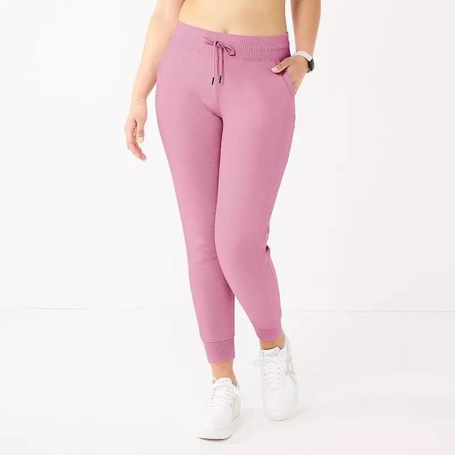 Womens Tek Gear Ultrasoft Fleece Jogger Pants Pink Grigio Product Image