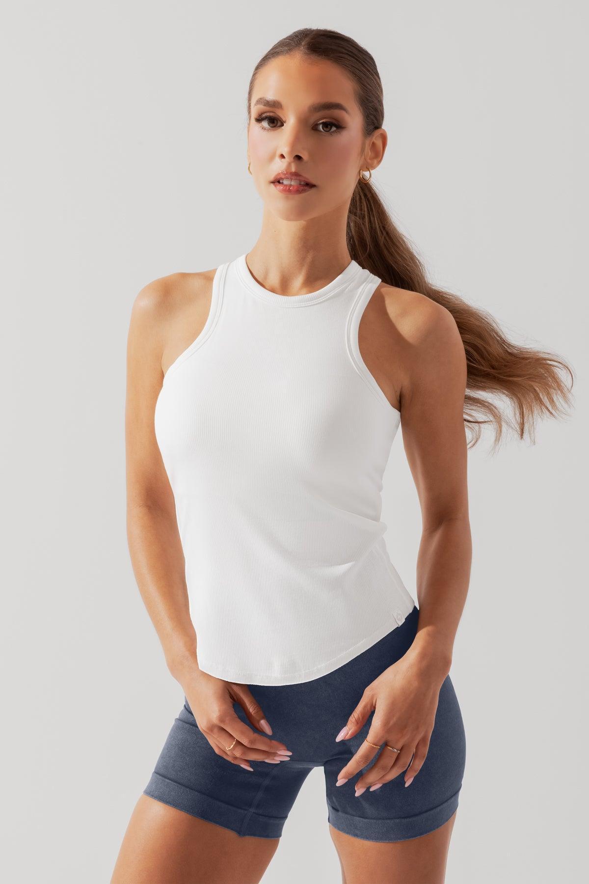 Not Your Typical Tank (Built-in Bra) - White Product Image