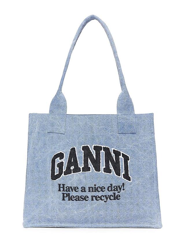 Womens Large Easy Shopper Washed Cotton Tote Bag Product Image