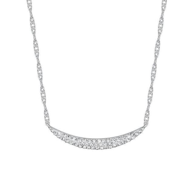 Chrystina Crystal Smile Necklace, Womens Silver Tone Product Image