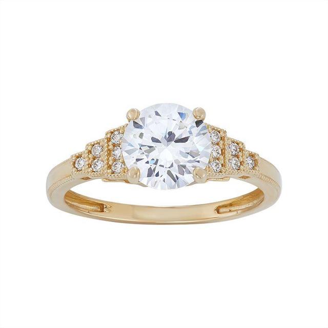 Designs by Gioelli Cubic Zirconia Engagement Ring in 10k Gold, Womens White Product Image