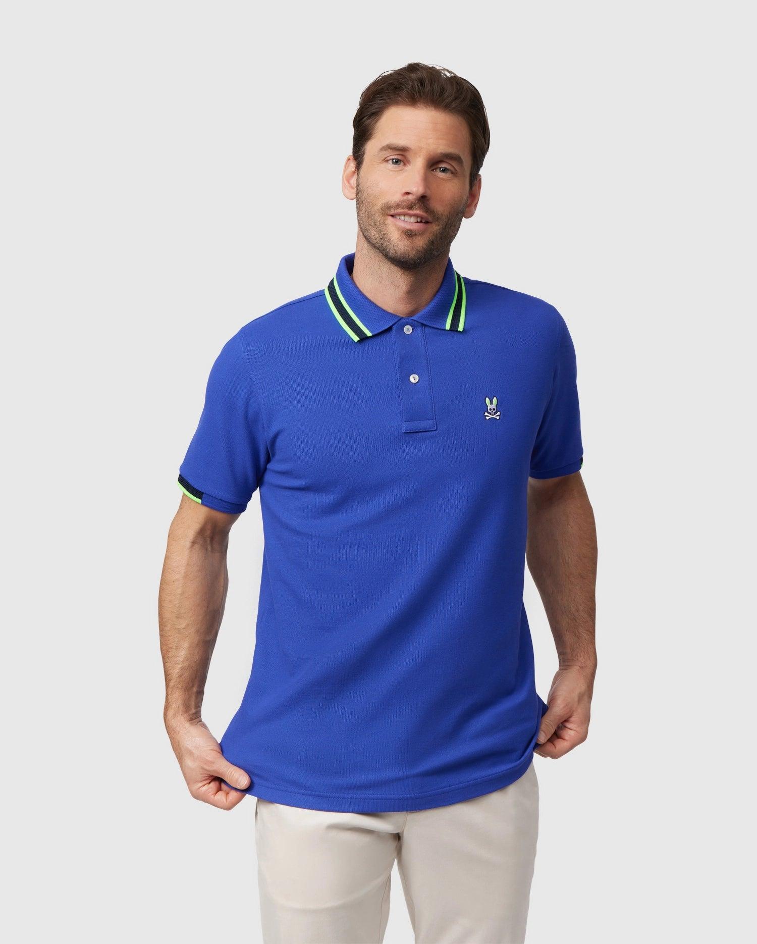 MENS WOODSTOCK PIQUE POLO SHIRT - B6K141B200 Product Image