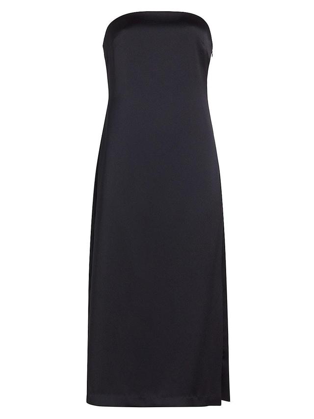 Womens Lisa Satin Strapless Midi-Dress Product Image