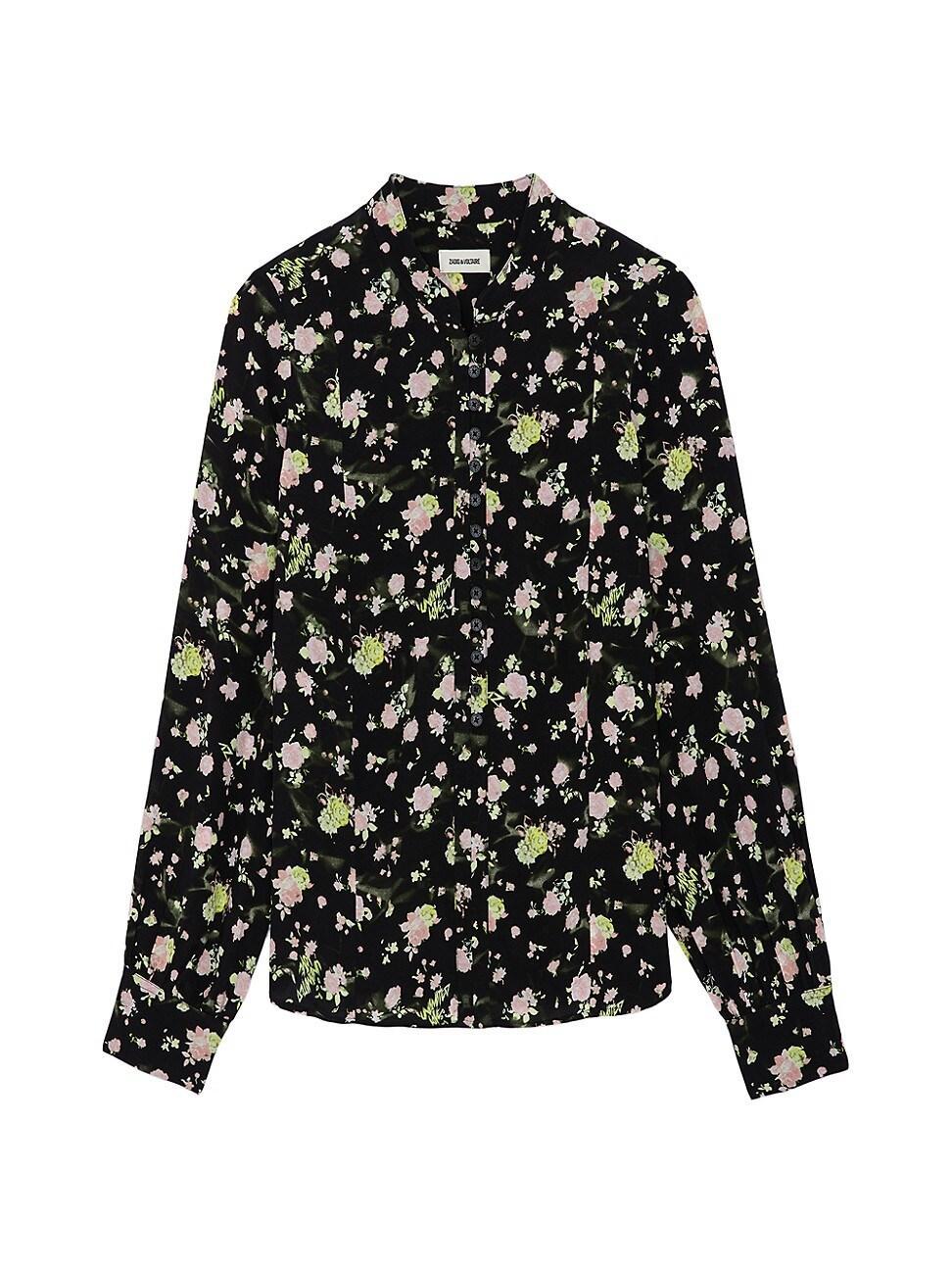 Womens Twina Soft Crinkle Roses Blouse Product Image