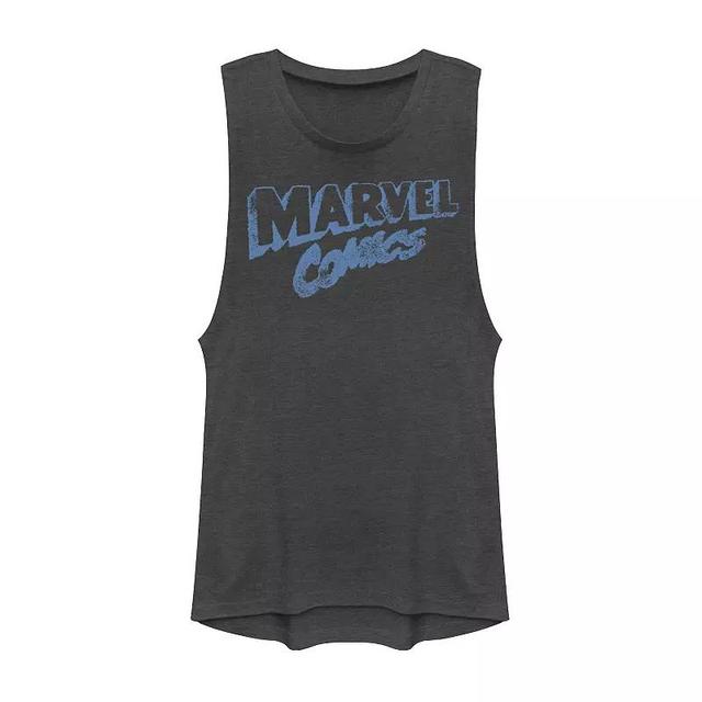 Juniors Harry Potter Until The Very End Wands Muscle Tank Top, Girls Denim Grey Product Image