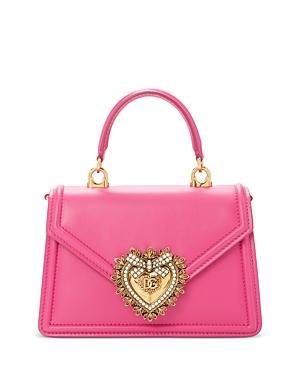 Dolce & Gabbana Mini Devotion Leather Top Handle Bag Product Image