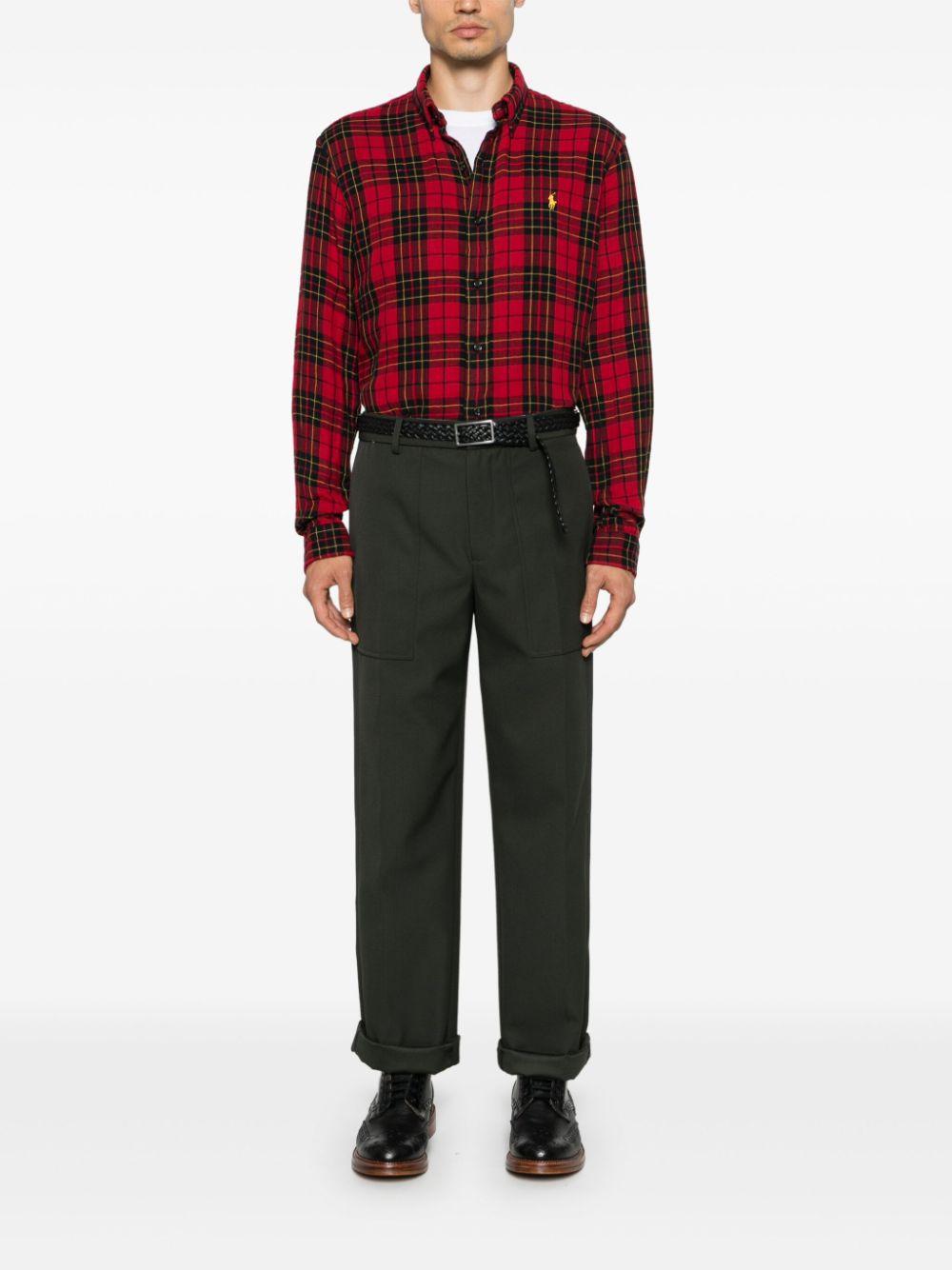 POLO RALPH LAUREN Plaid Double-face Shirt In Red Product Image