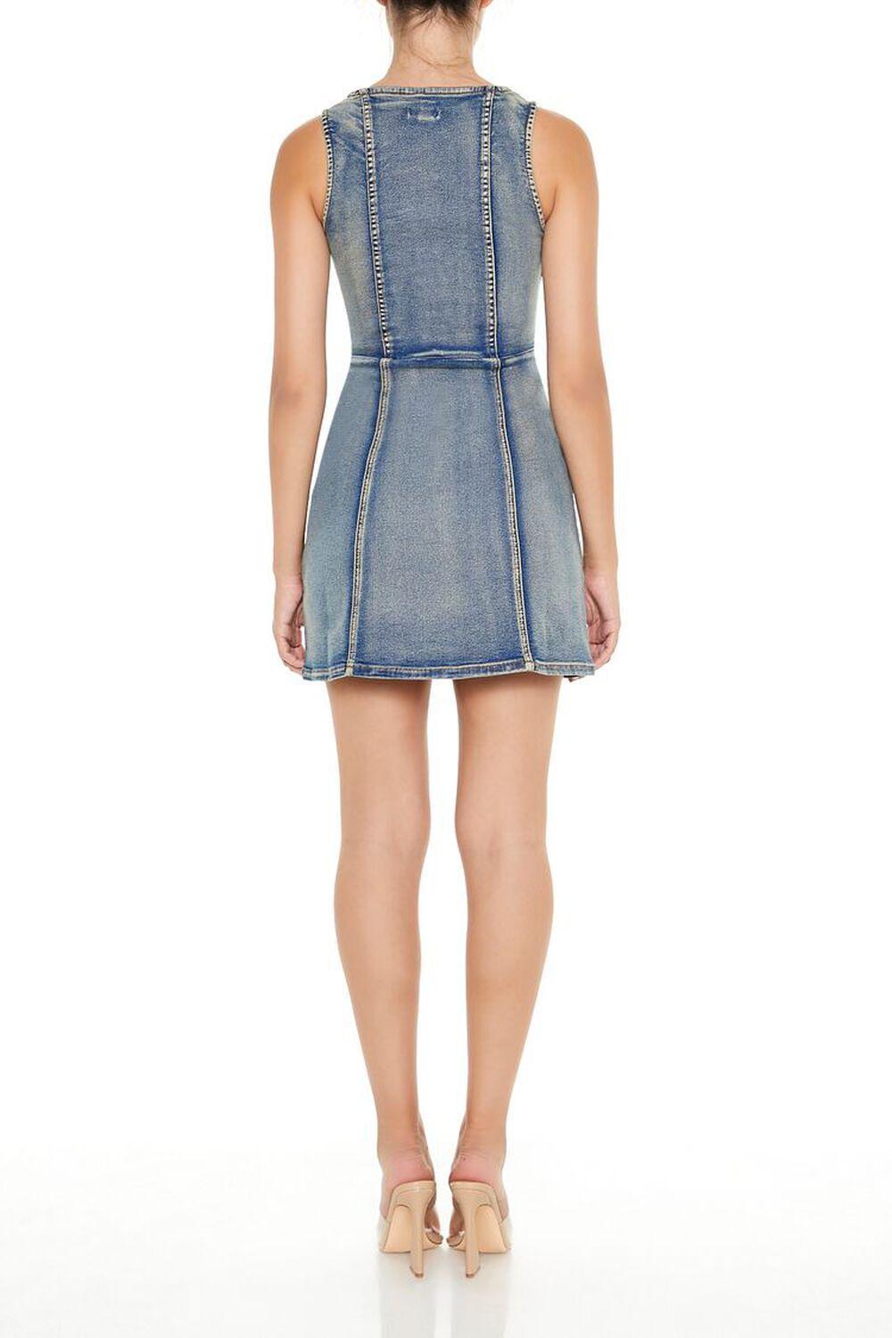 Denim Button-Front Mini Dress | Forever 21 Product Image