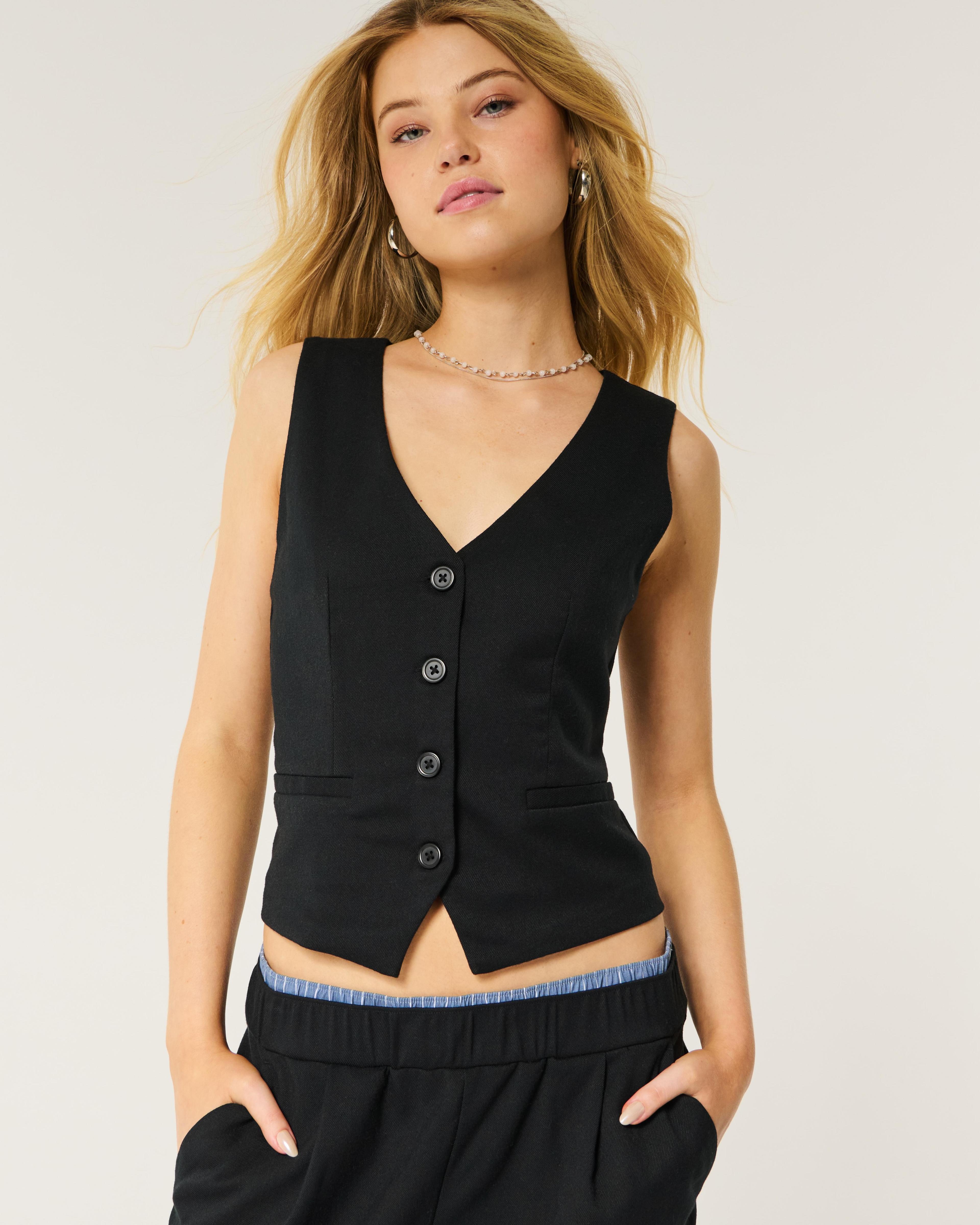 Longer-Length Button-Through Vest Product Image