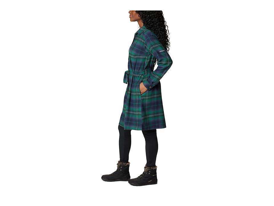 Columbia Holly Hideaway Flannel Dress (Spruce Multi Tartan) Women's Clothing Product Image