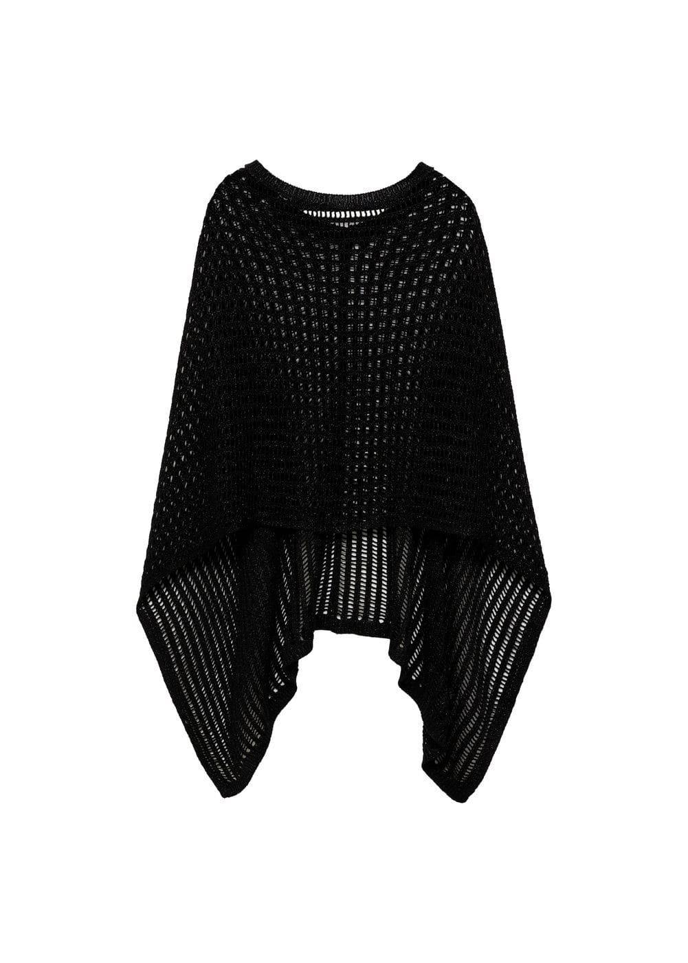 MANGO - Crochet lurex cape - One size - Women Product Image