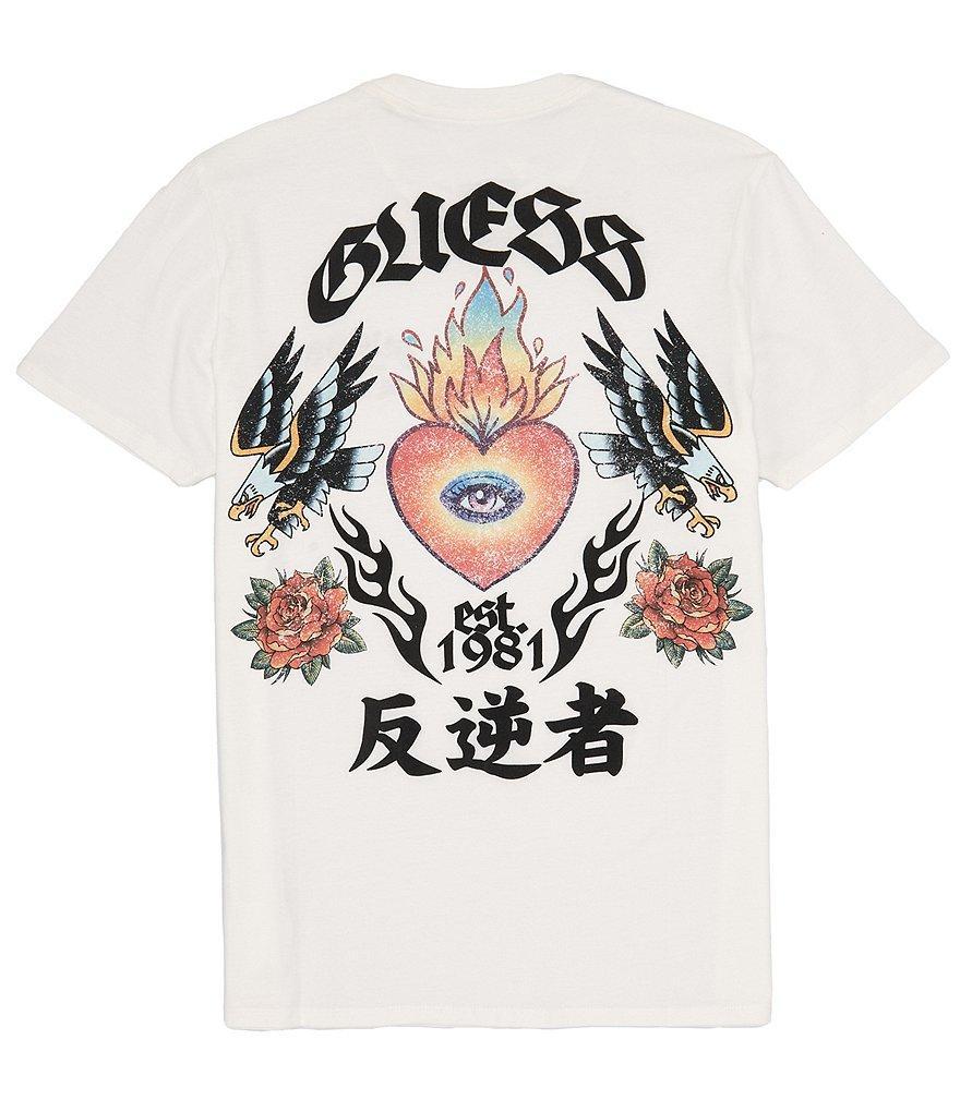 Guess Short Sleeve Eagle Tribal T-Shirt Product Image