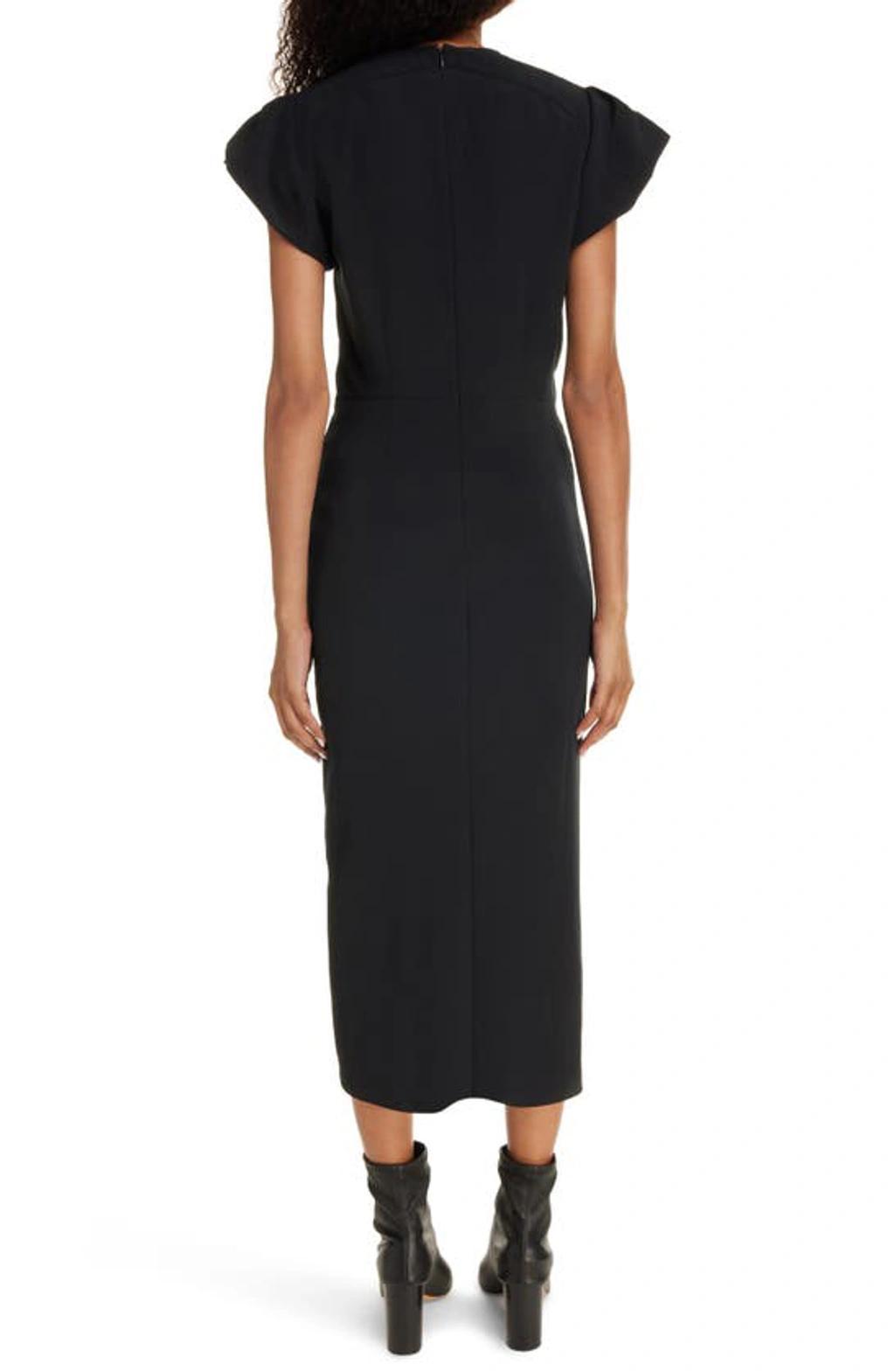 ISABEL MARANT Terena Gathered Midi Dress In Black Product Image