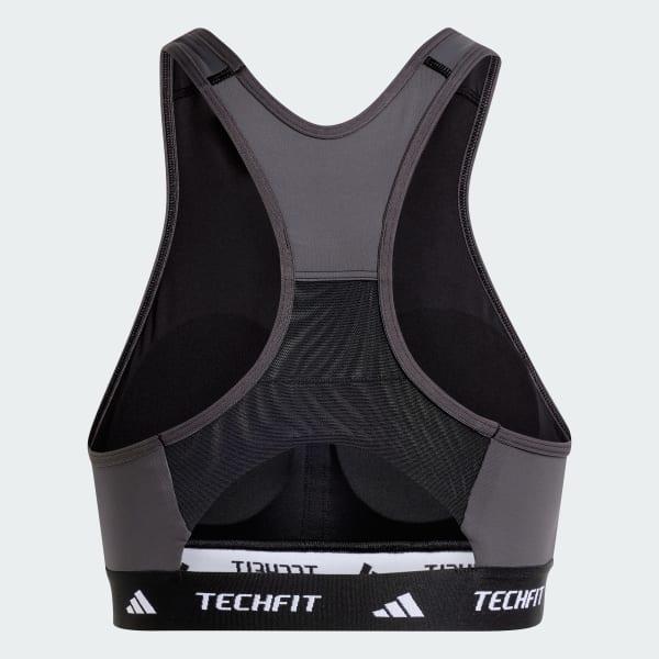 Techfit Medium-Support High-Neck Colorblock Bra Product Image