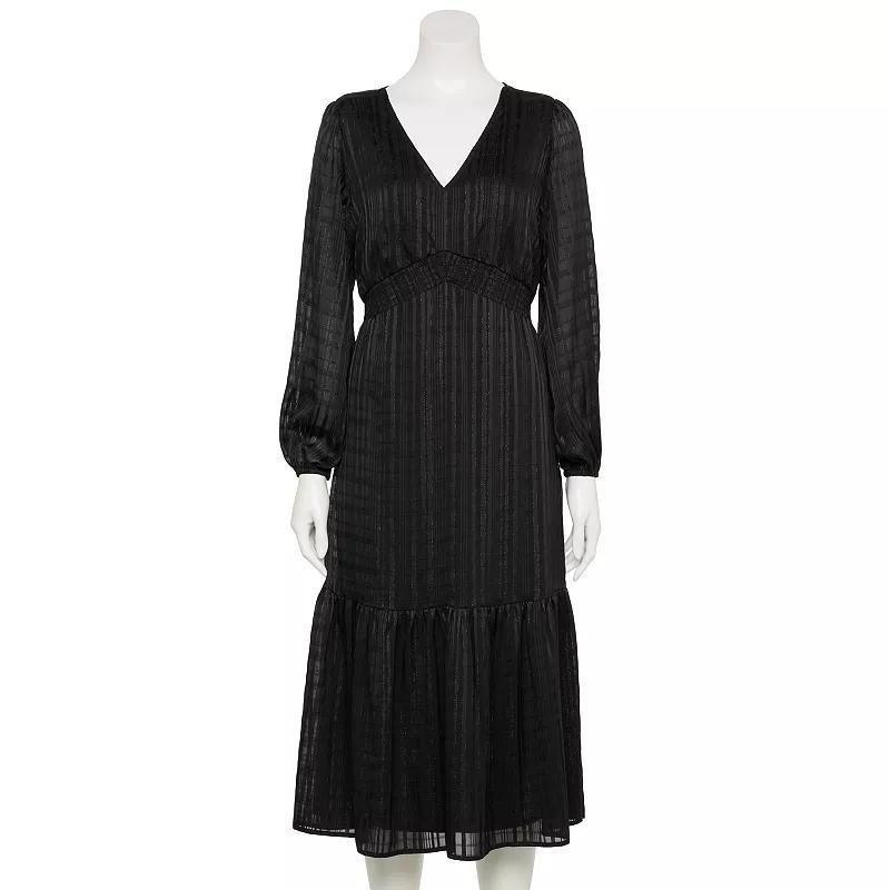 Womens Nine West Adaptive V-Neck Midi Dress Product Image