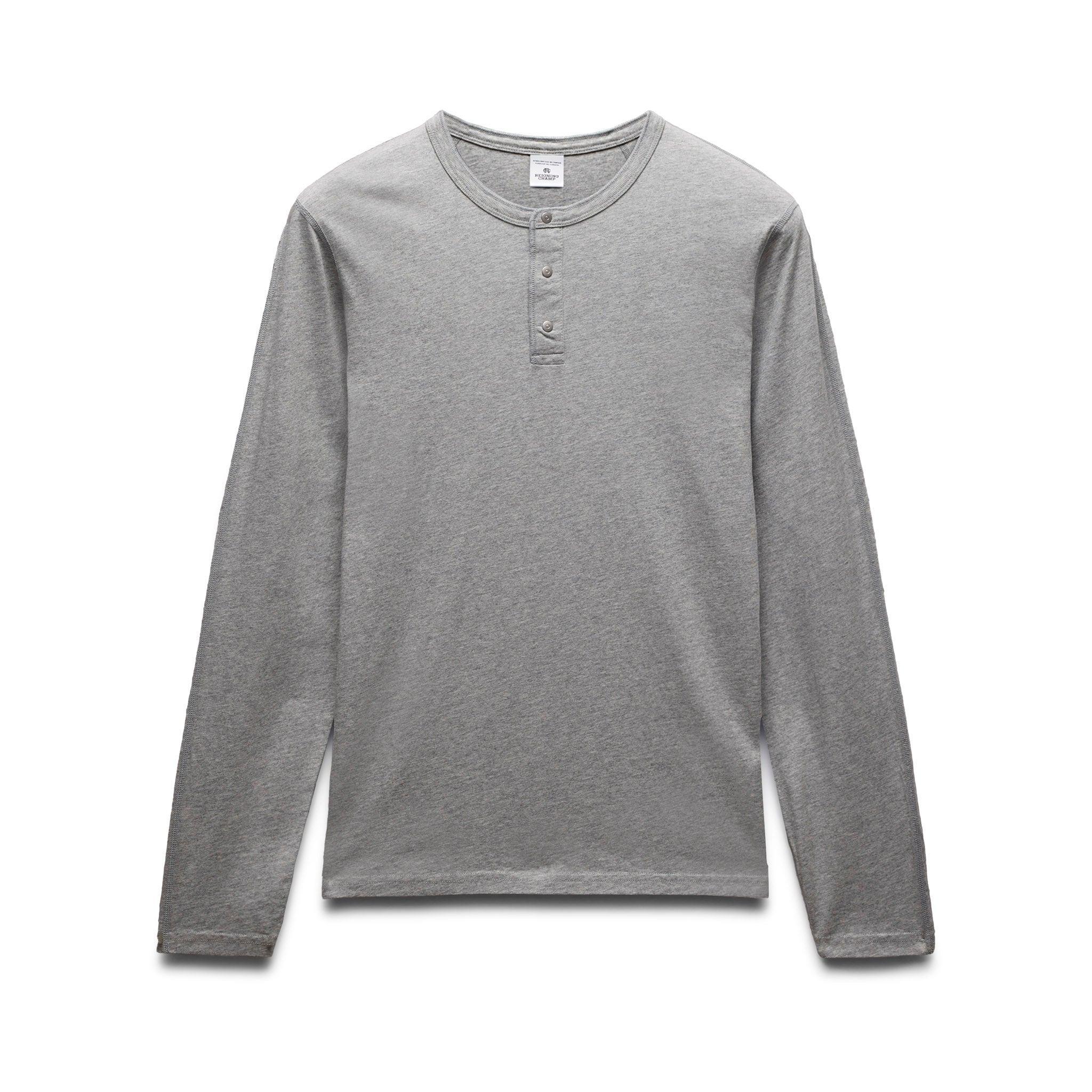 Lightweight Jersey Long Sleeve Henley Male Product Image