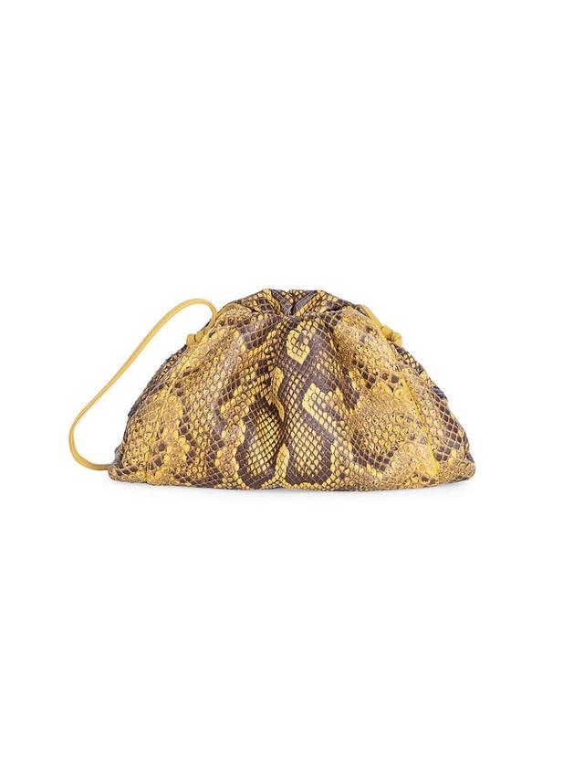 Womens Small The Pouch Python-Embossed Leather Clutch Product Image