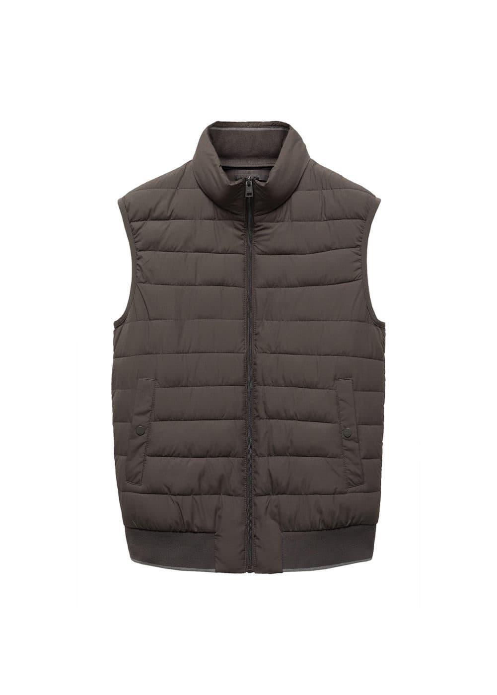 MANGO MAN - Ultralight water-repellent quilted vest dark heather greyMen Product Image