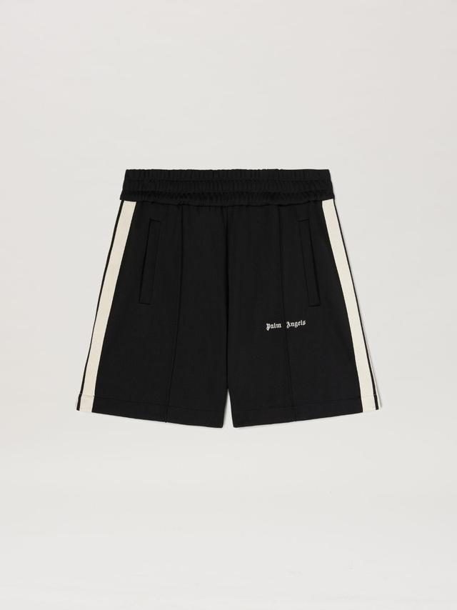 Classic Logo Track Shorts in black  - Palm Angels® Official  Product Image