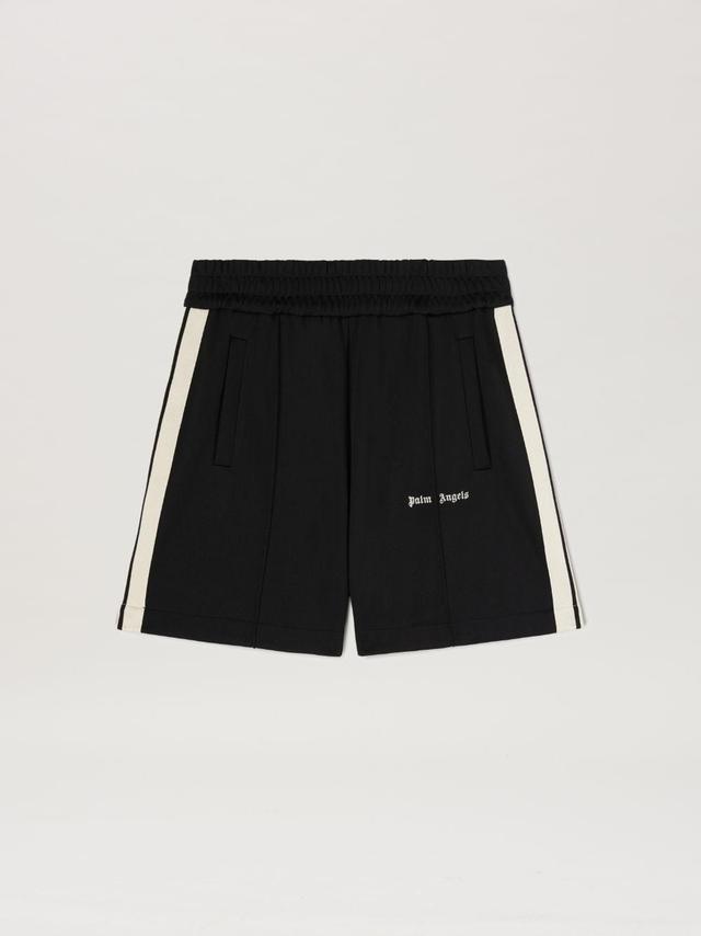 Classic Logo Track Shorts in black  - Palm Angels® Official  Product Image