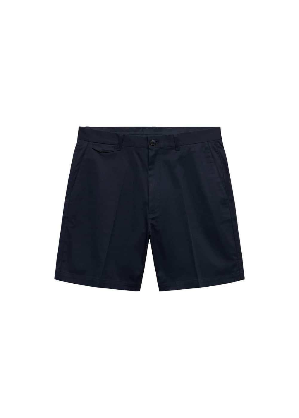 MANGO MAN - Slim fit cotton Bermuda shorts dark navyMen Product Image