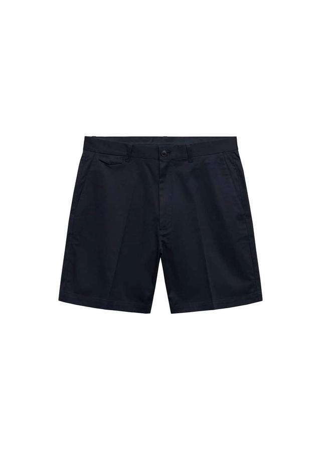 MANGO MAN - Slim fit cotton Bermuda shorts dark navyMen Product Image