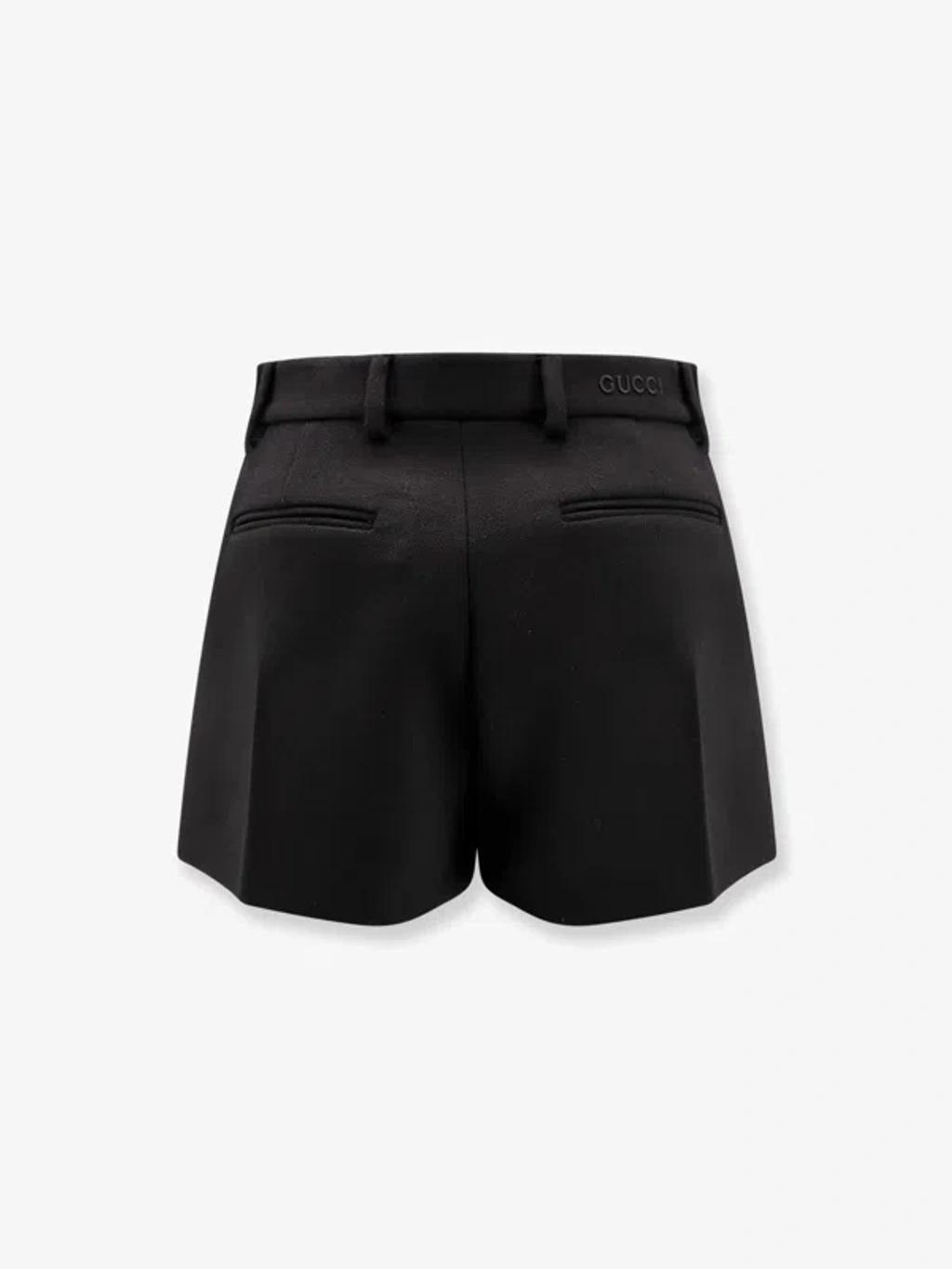 Logo Detailed Shorts In Black Product Image