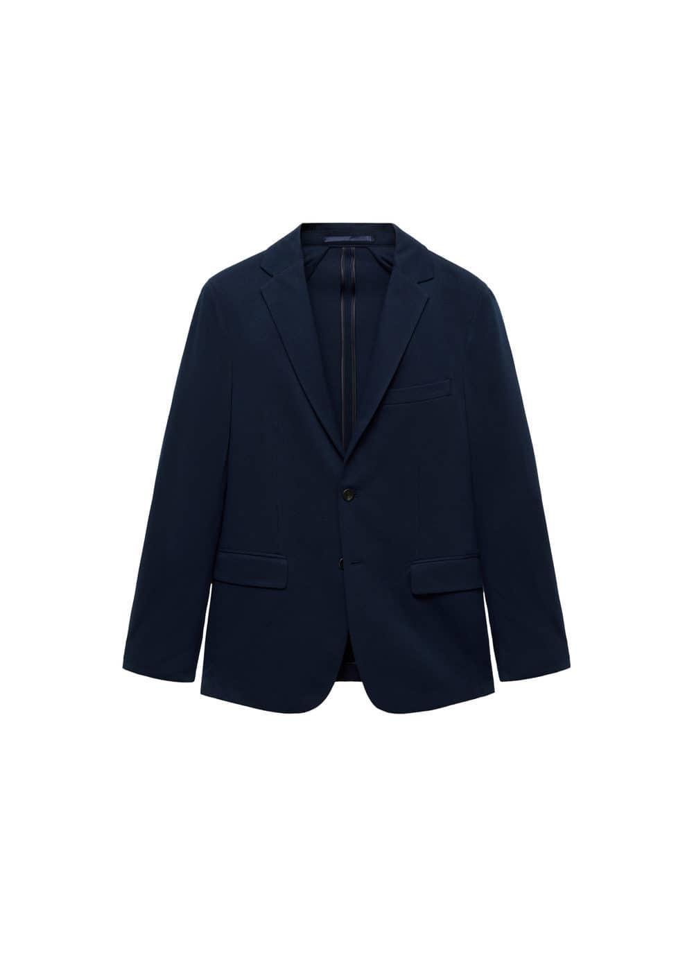 Structured slim fit cotton blazer - Men | MANGO USA Product Image