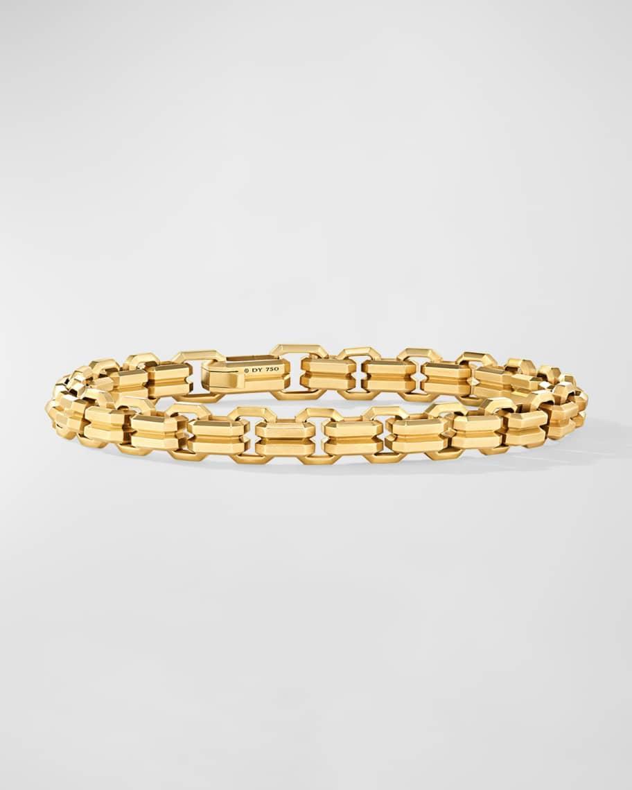 Men's Streamline Double Heirloom Link Bracelet in 18K Gold, 8mm Product Image