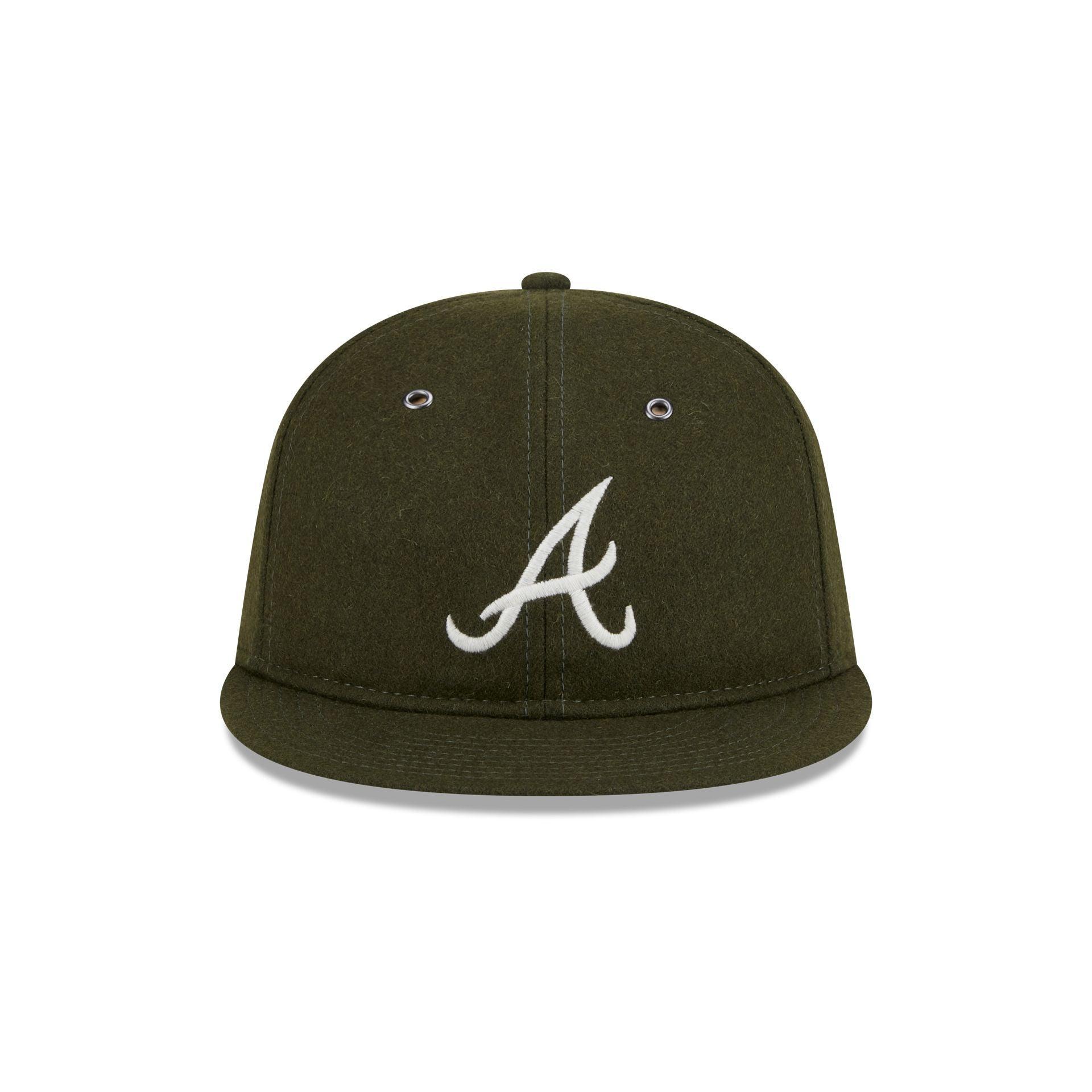 Atlanta Braves New Olive Wool Retro Crown 59FIFTY Fitted Hat Male Product Image