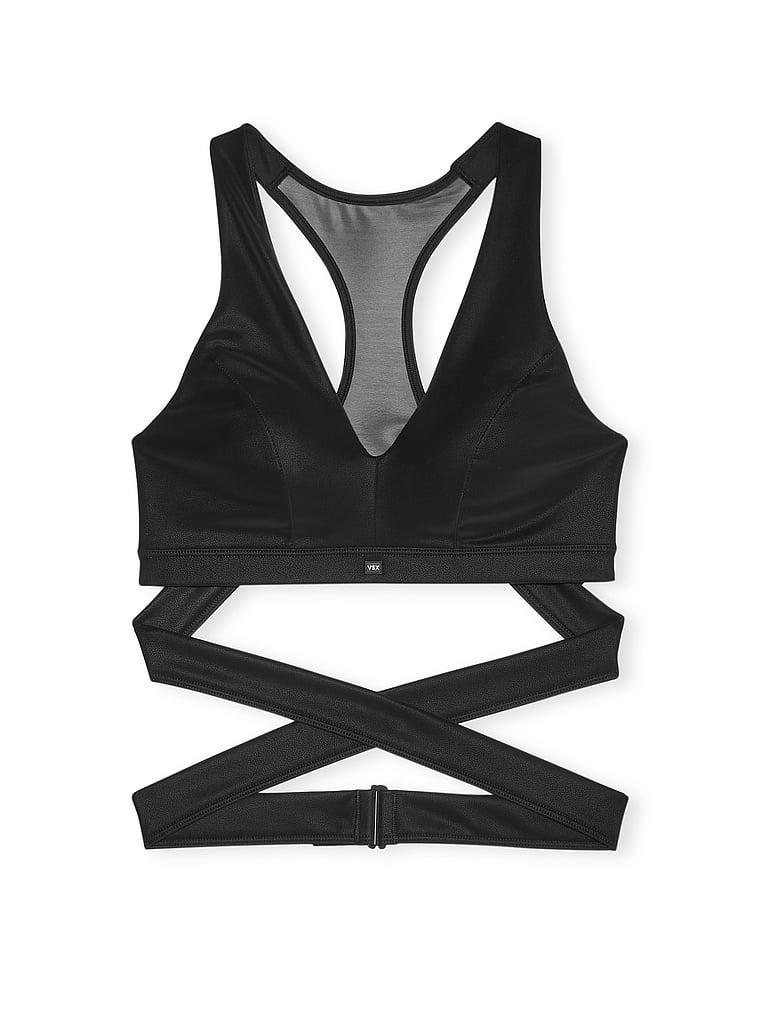 VSX SuedeEffect Plunge Wrap Sports Bra Product Image