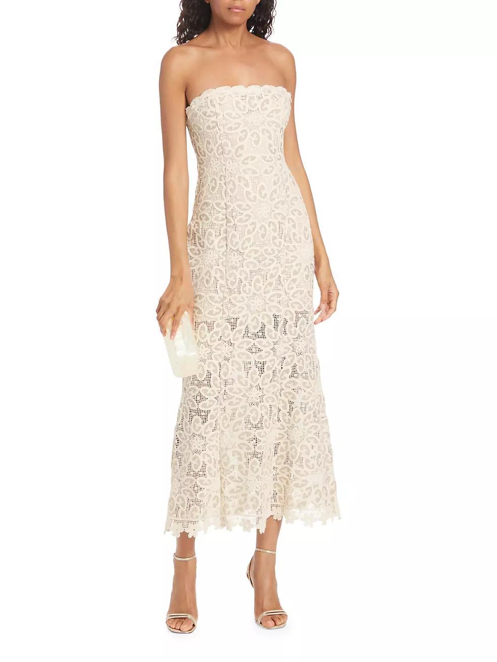 Crocheted Dreamer Strapless Dress Product Image