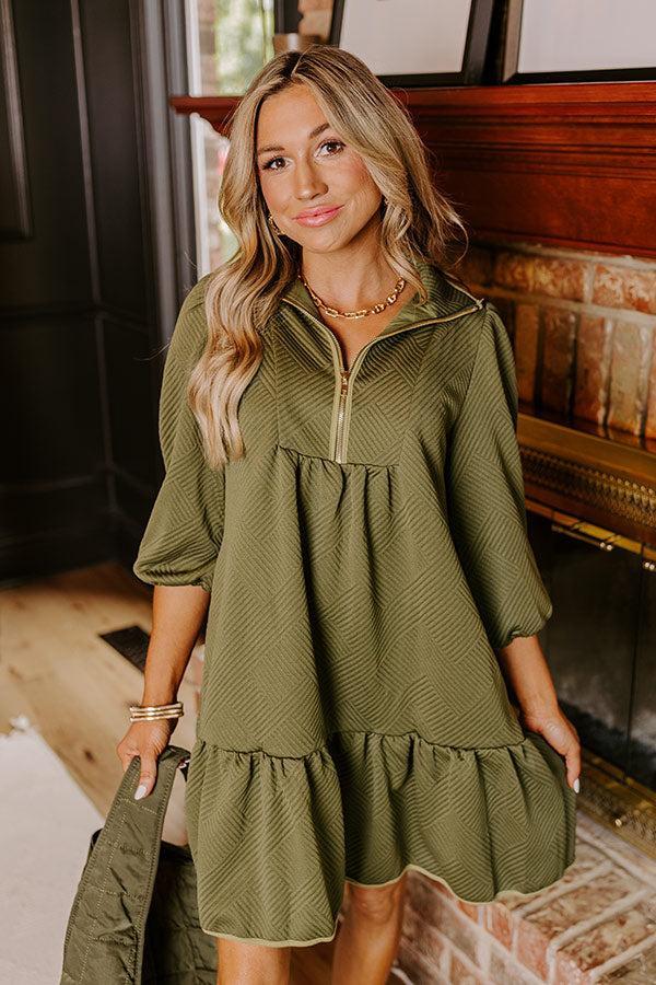 Fall Mixer Mini Dress in Olive product image