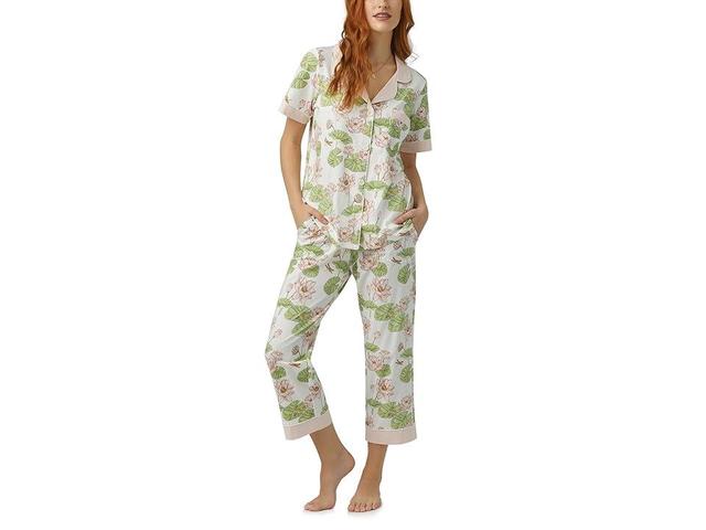 Bedhead PJs Short Sleeve Cropped PJ Set (Lily Pond) Women's Pajama Sets Product Image