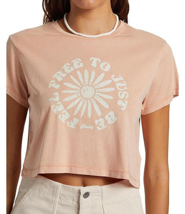 Roxy Feel Free Cropped Graphic T-Shirt Product Image