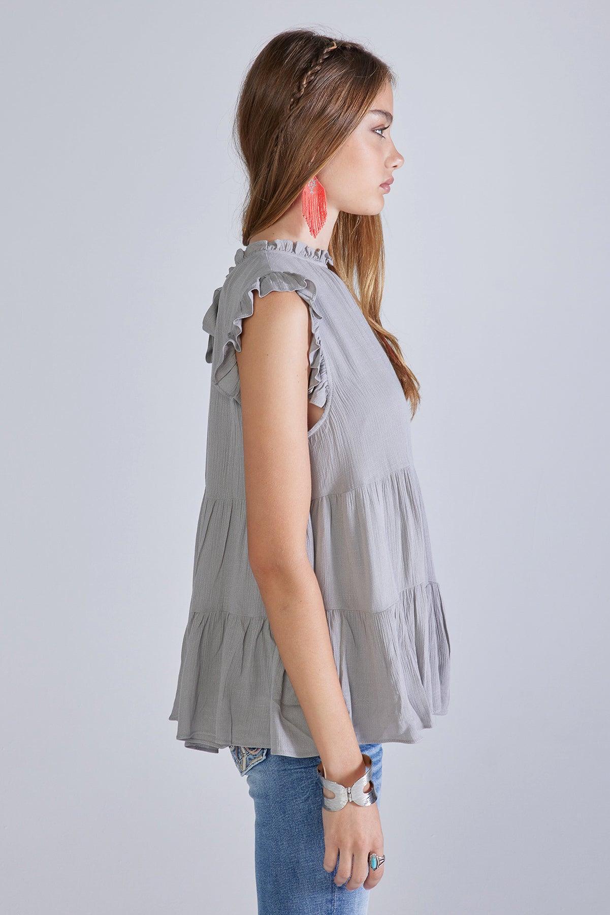 Tiered Sleeveless Top Product Image