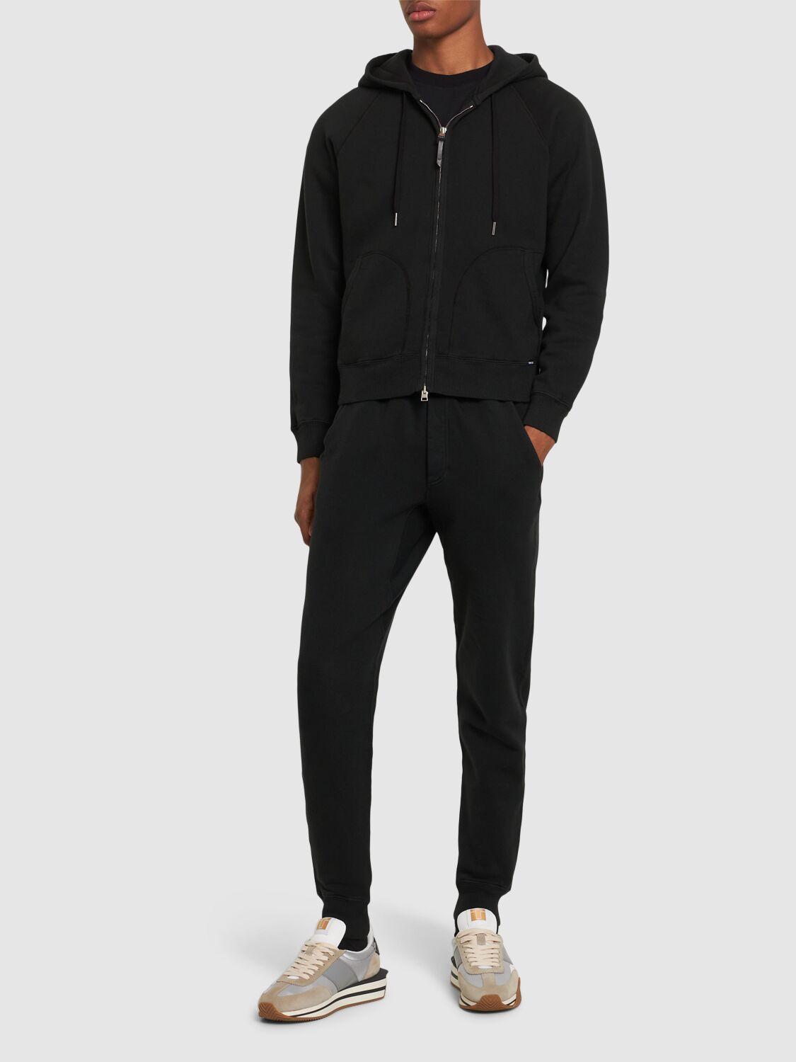 TOM FORD Vintage Garment Zip Hoodie In Black Product Image