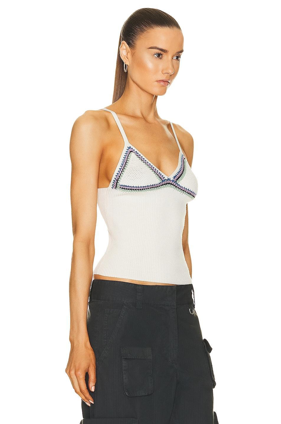 Chloe Knit Sleeveless Top in Cream Product Image