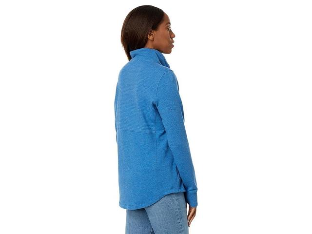 L.L.Bean Bean's Cozy Mixed Knits Pullover (Marine Heather) Women's Clothing Product Image