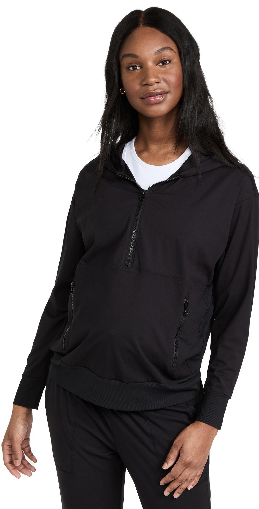 Ingrid & Isabel Cozy Maternity/Nursing Half-Zip Hoodie Product Image