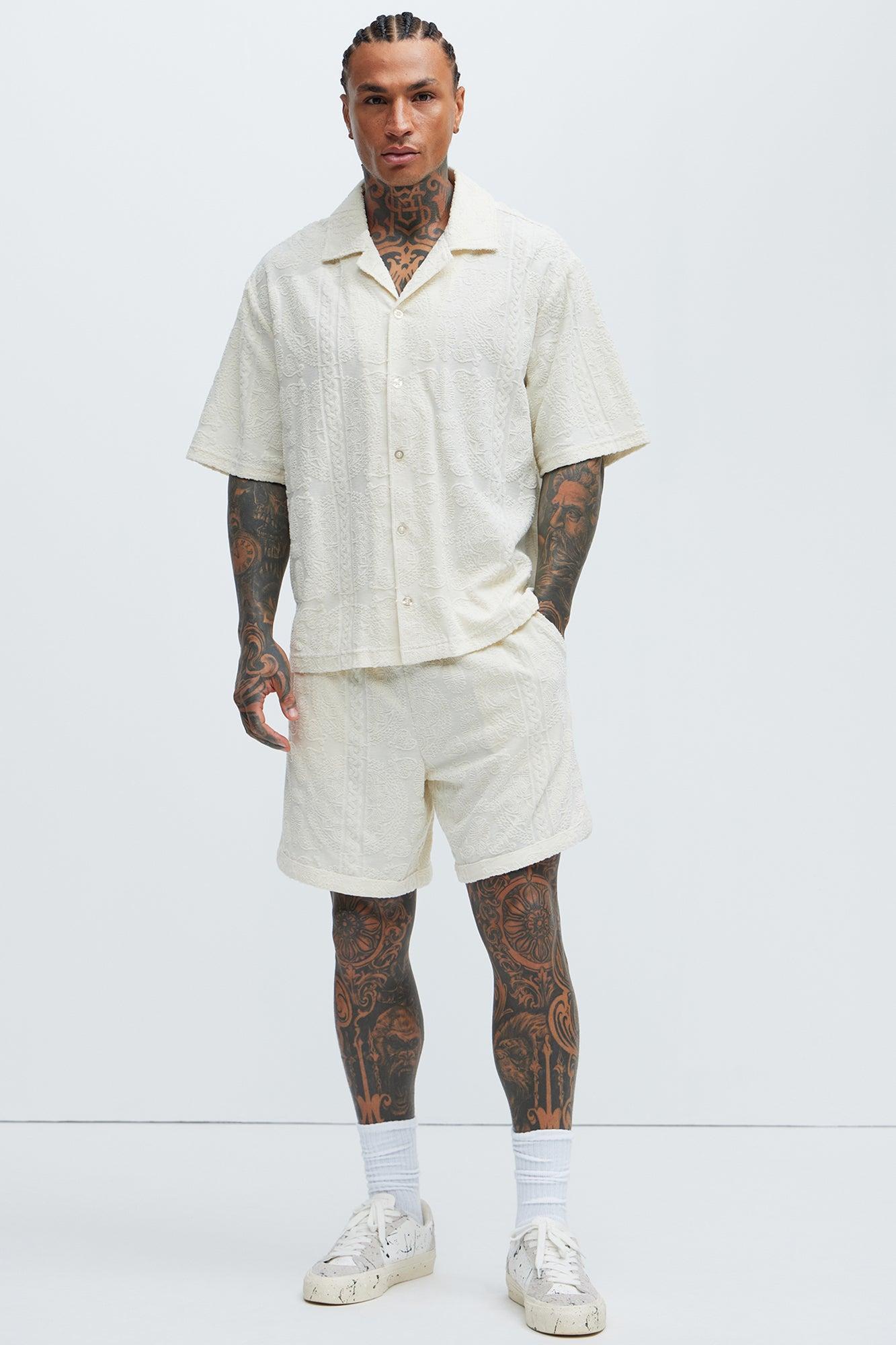 Link Textured Shirt - Cream Product Image