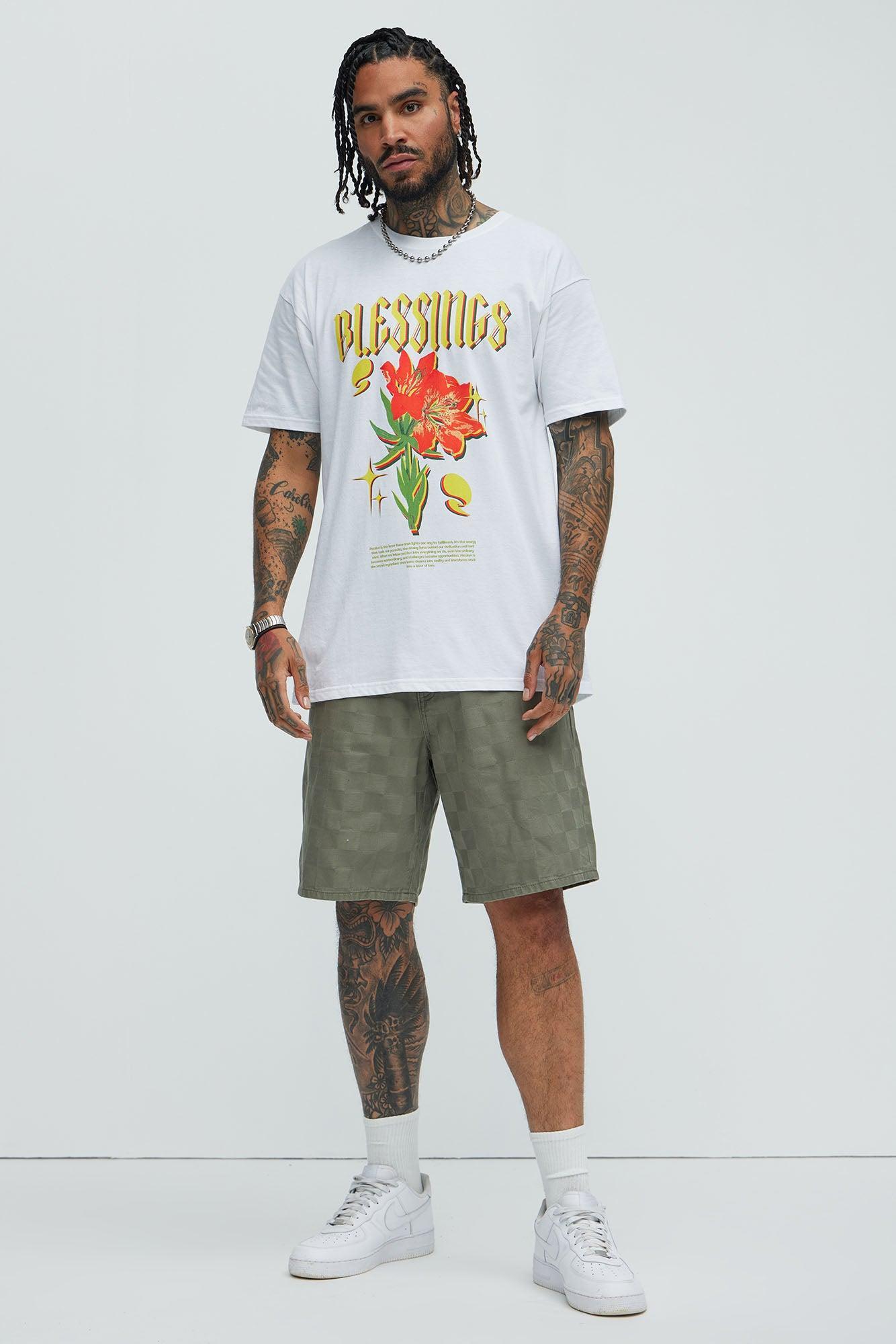 I Wish You Blessings  Short Sleeve Tee - White Product Image