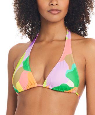 Women's Printed Slider Triangle Bikini Top Product Image