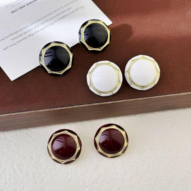 Geometric Button Earring Product Image