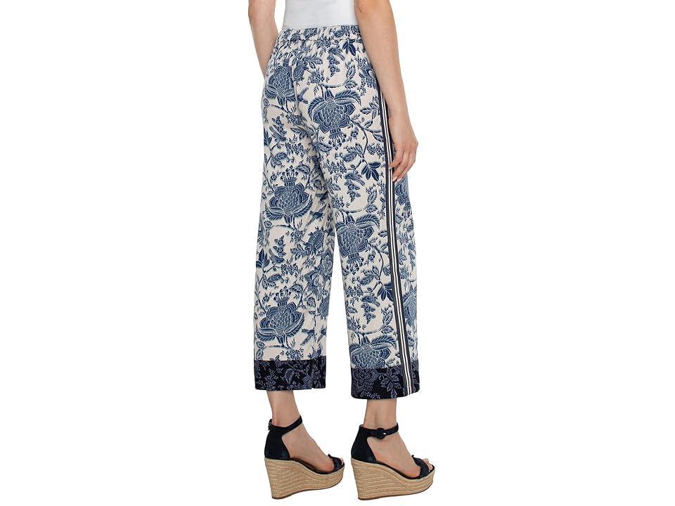 Liverpool Los Angeles Draw String Wide Leg Pull On Mid-Rise Pant 25 (Galaxy Floral Print) Women's Dress Pants Product Image