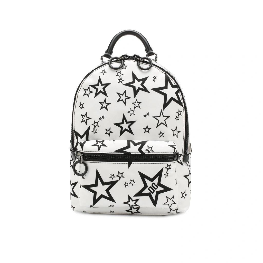 Stars Print Backpack In White Product Image