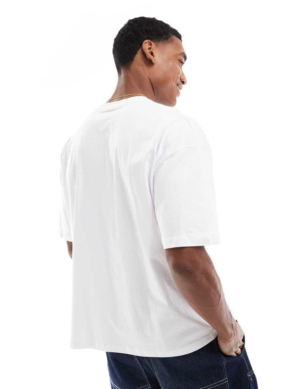 ASOS DESIGN oversized t-shirt in white with front print Product Image