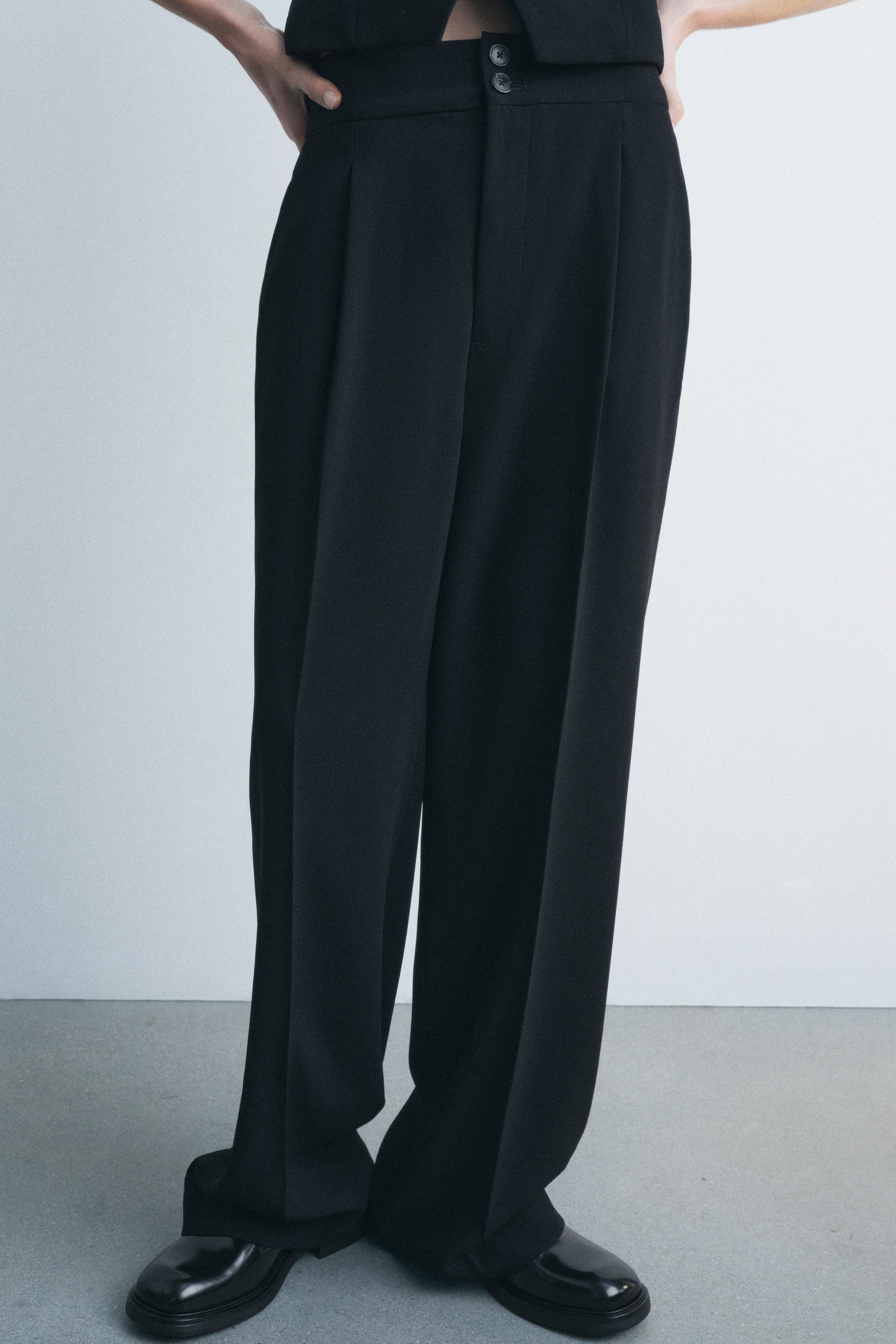 STRAIGHT LEG PANTS WITH DARTS ZW COLLECTION Product Image