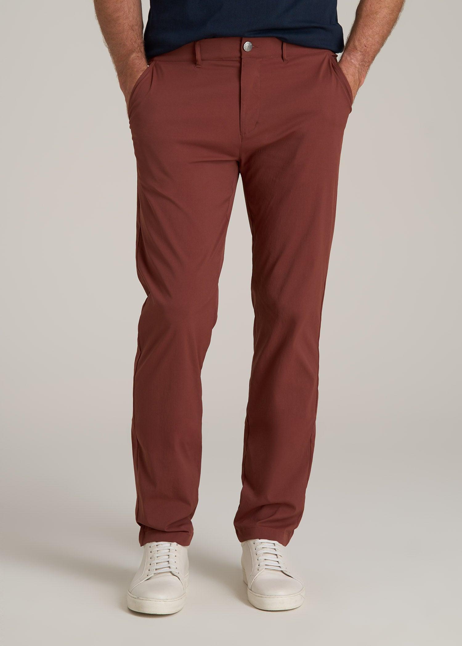 TAPERED FIT Traveler Chino Pants for Tall Men in Intense Rust Product Image