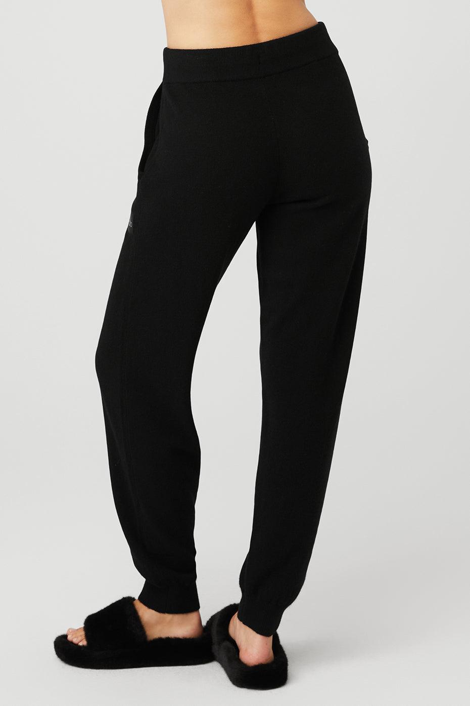 High-Waist Cashmere Jet Set Pant - Black Product Image